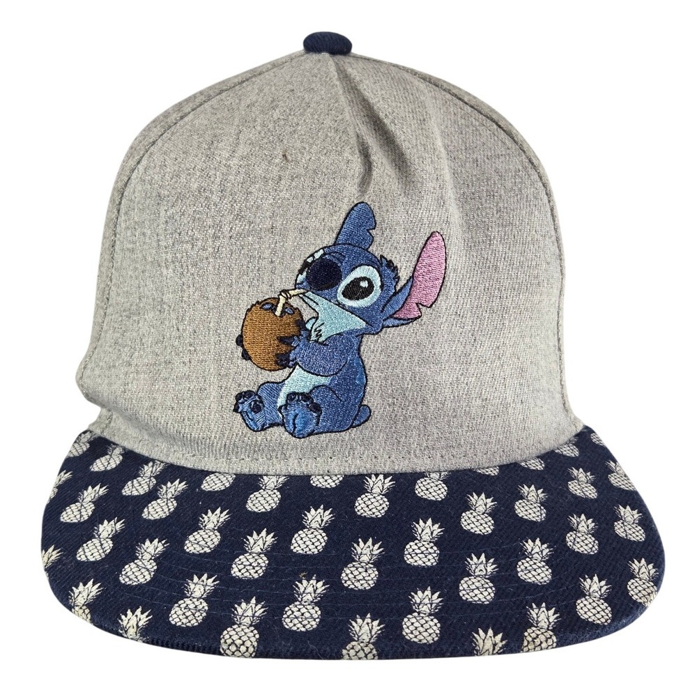 Disney Lilo & Stitch Hat Gray Pineapple Bill Baseball Cap‎ Adjustable Unisex
